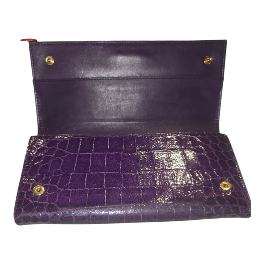 Miu Miu crocodile embossed EUC with tags purple - Picture 5 of 14